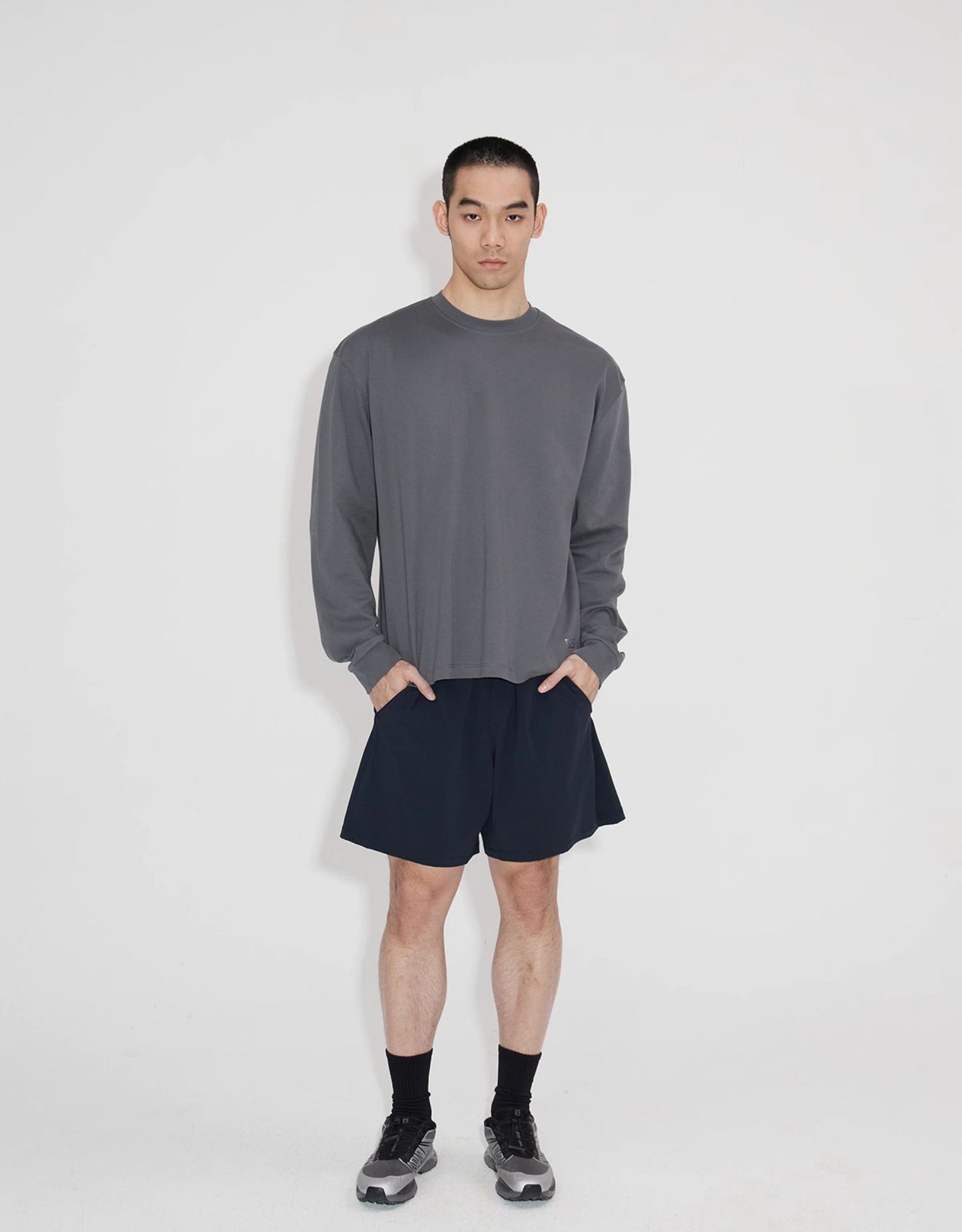 Natural wide shoulder T-shirt