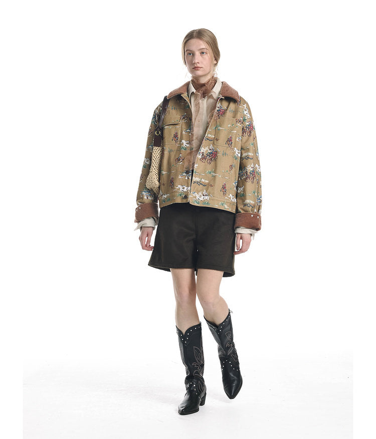 Vintage Horse Print Jacket