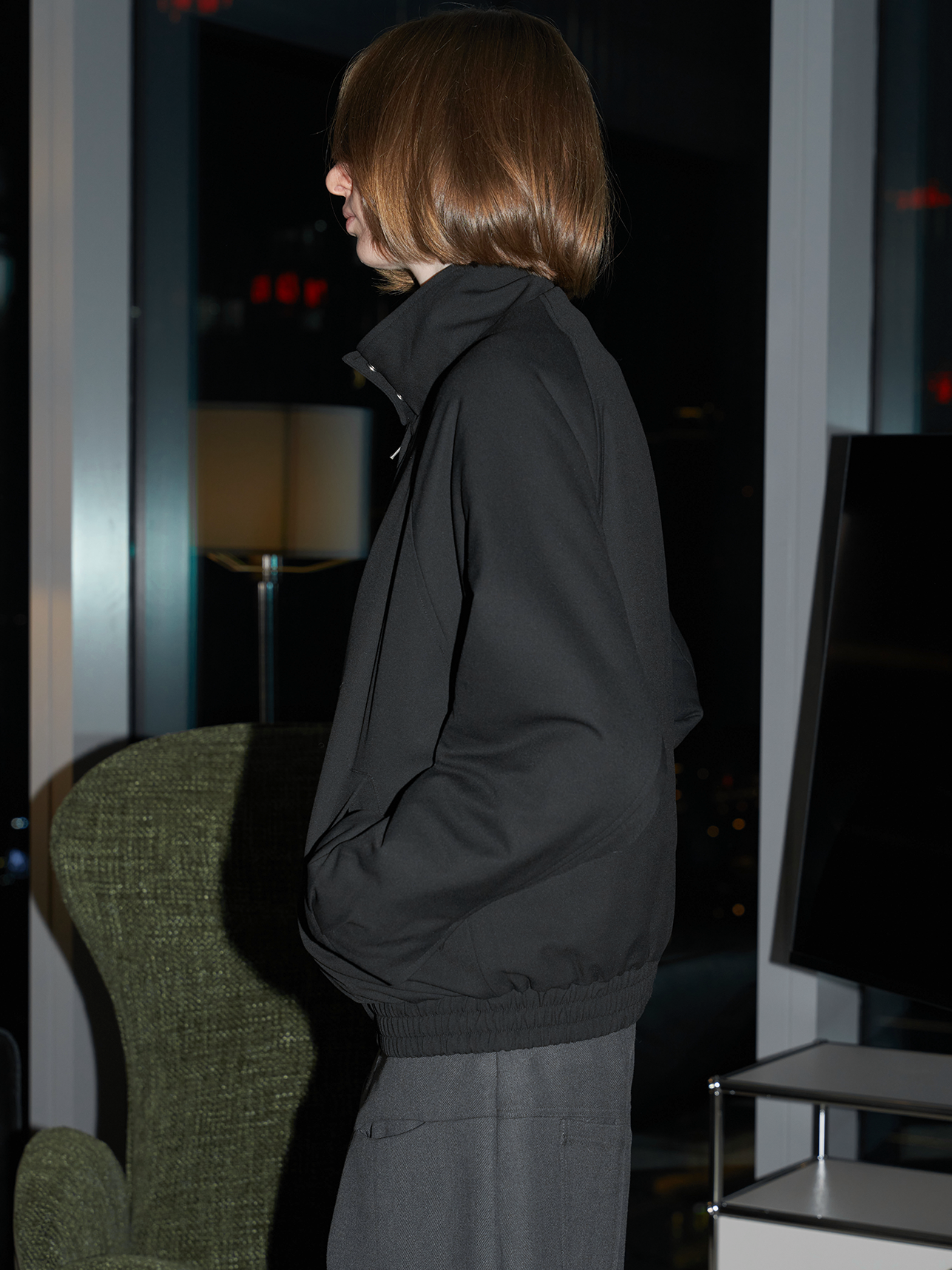 Raglan-Cut Quilted Jacket