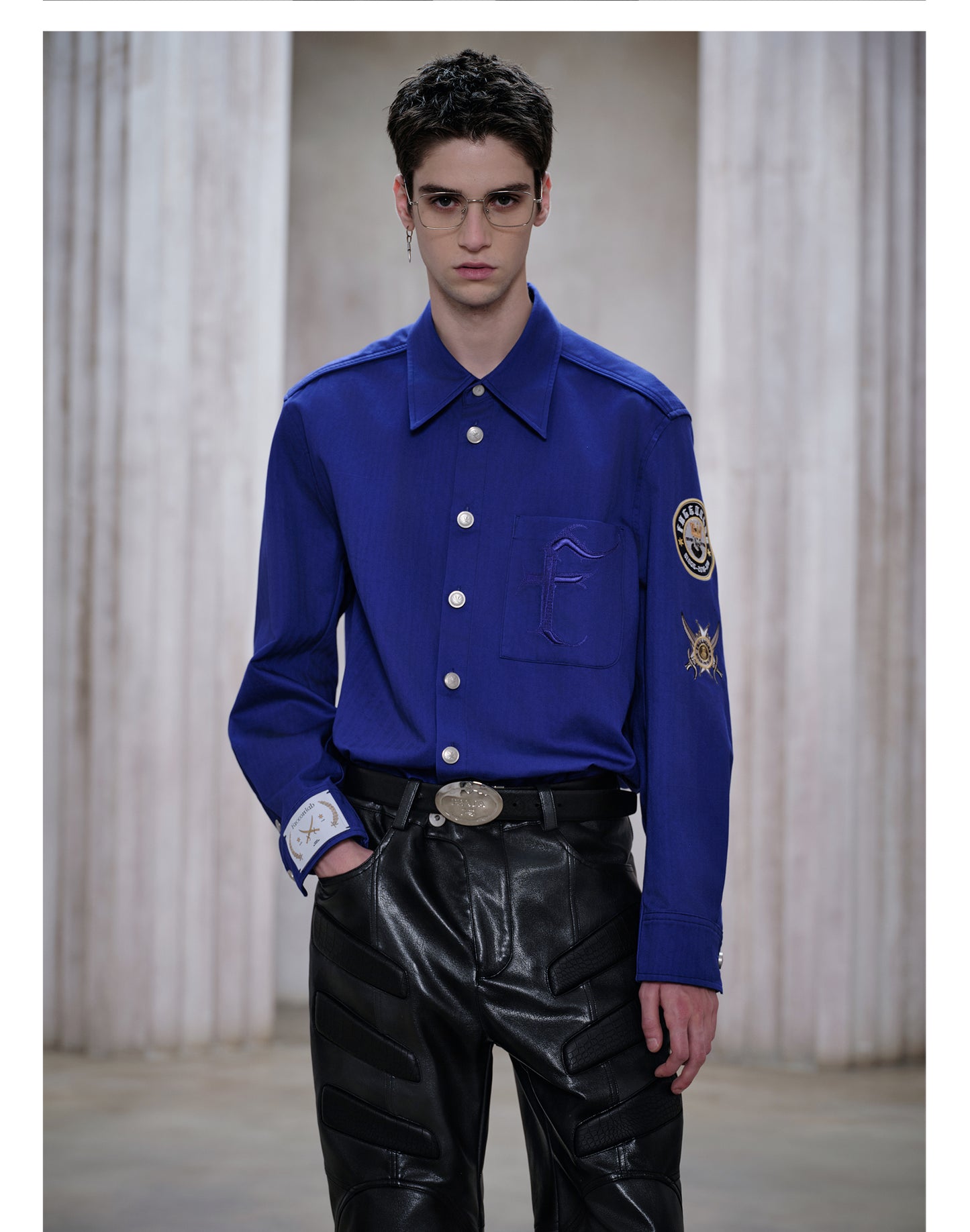 Metallic Button Shirt