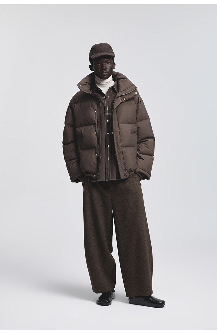 Cotton-Nylon Blend Down Jacket