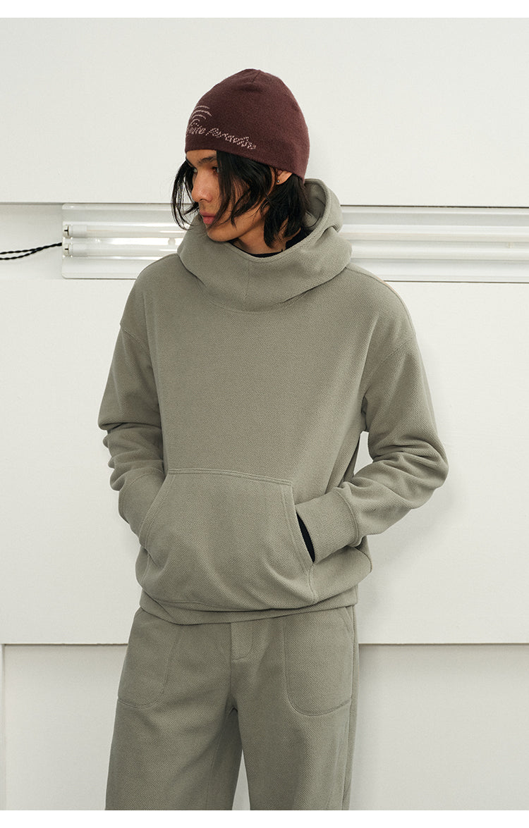 Pile collar Hooded sweatshirt