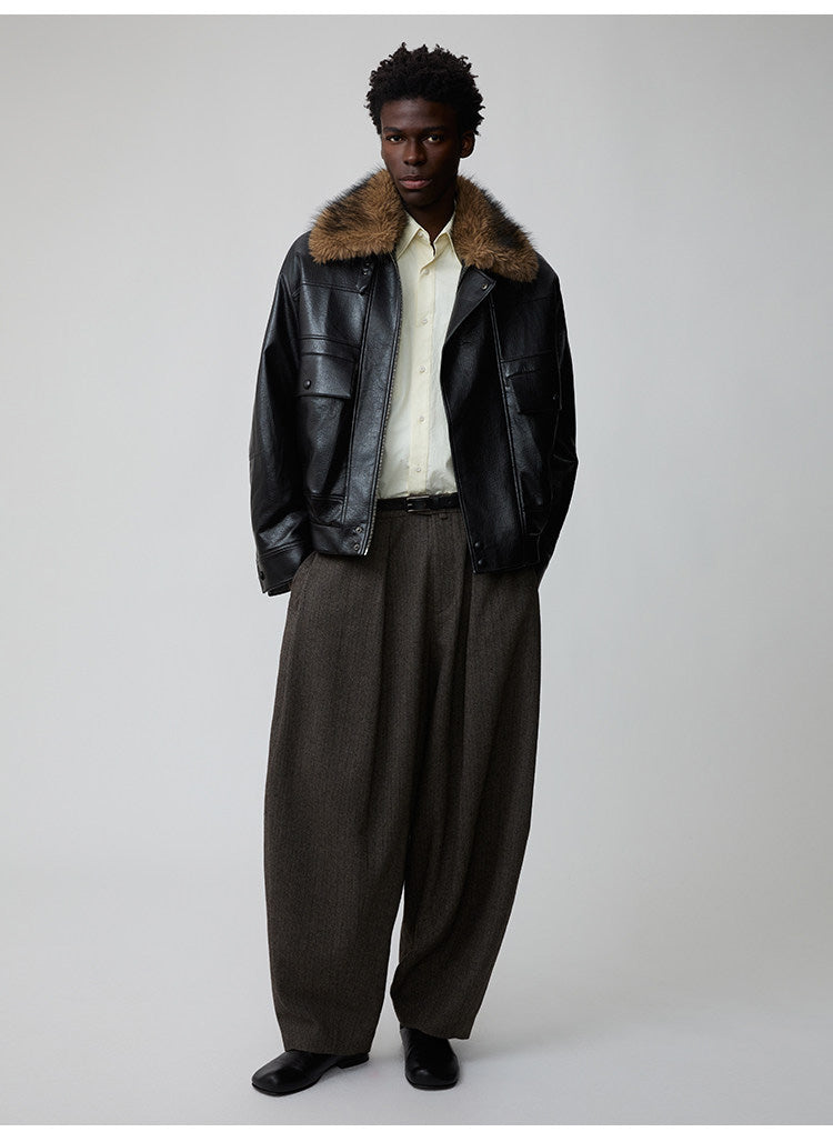 Loose-Fit Tapered Casual Pants