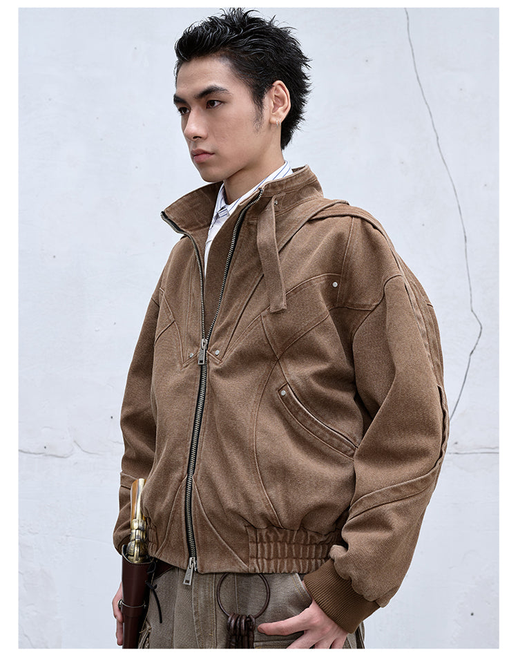 Deconstructed heavy bomber jacket