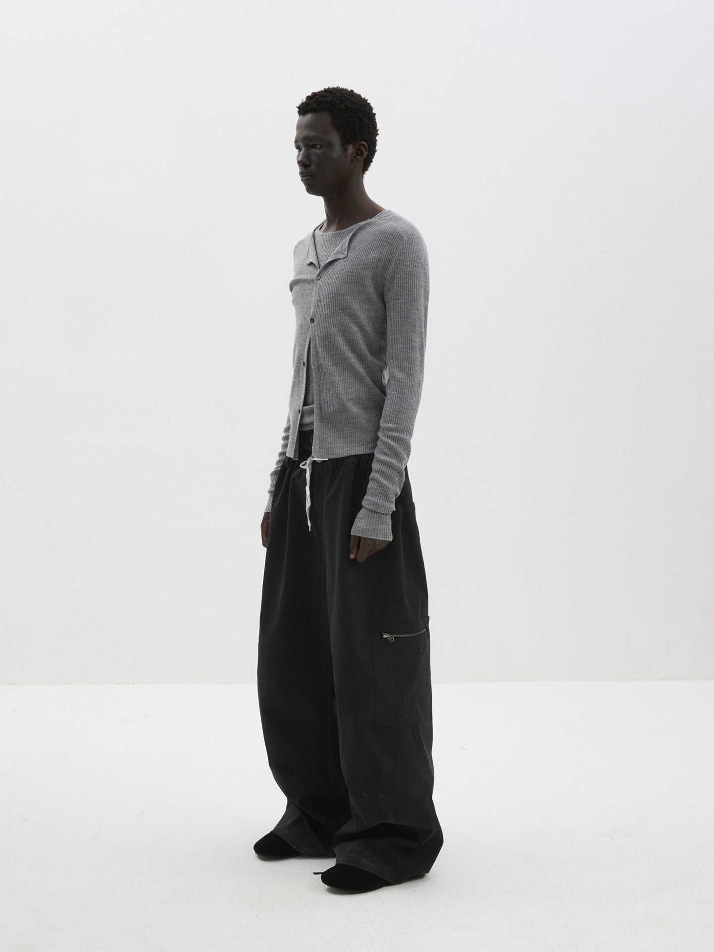 Wool Slim-Fit Knit Cardigan