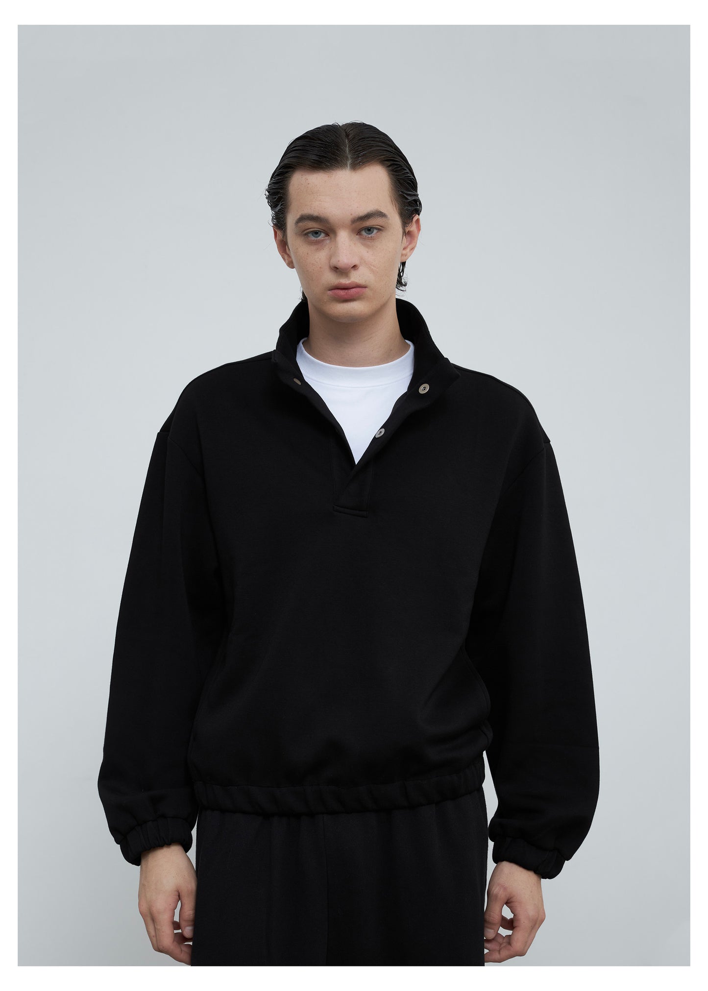 Loose Stand Collar Sweatshirt