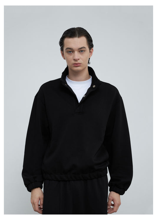 Loose Stand Collar Sweatshirt
