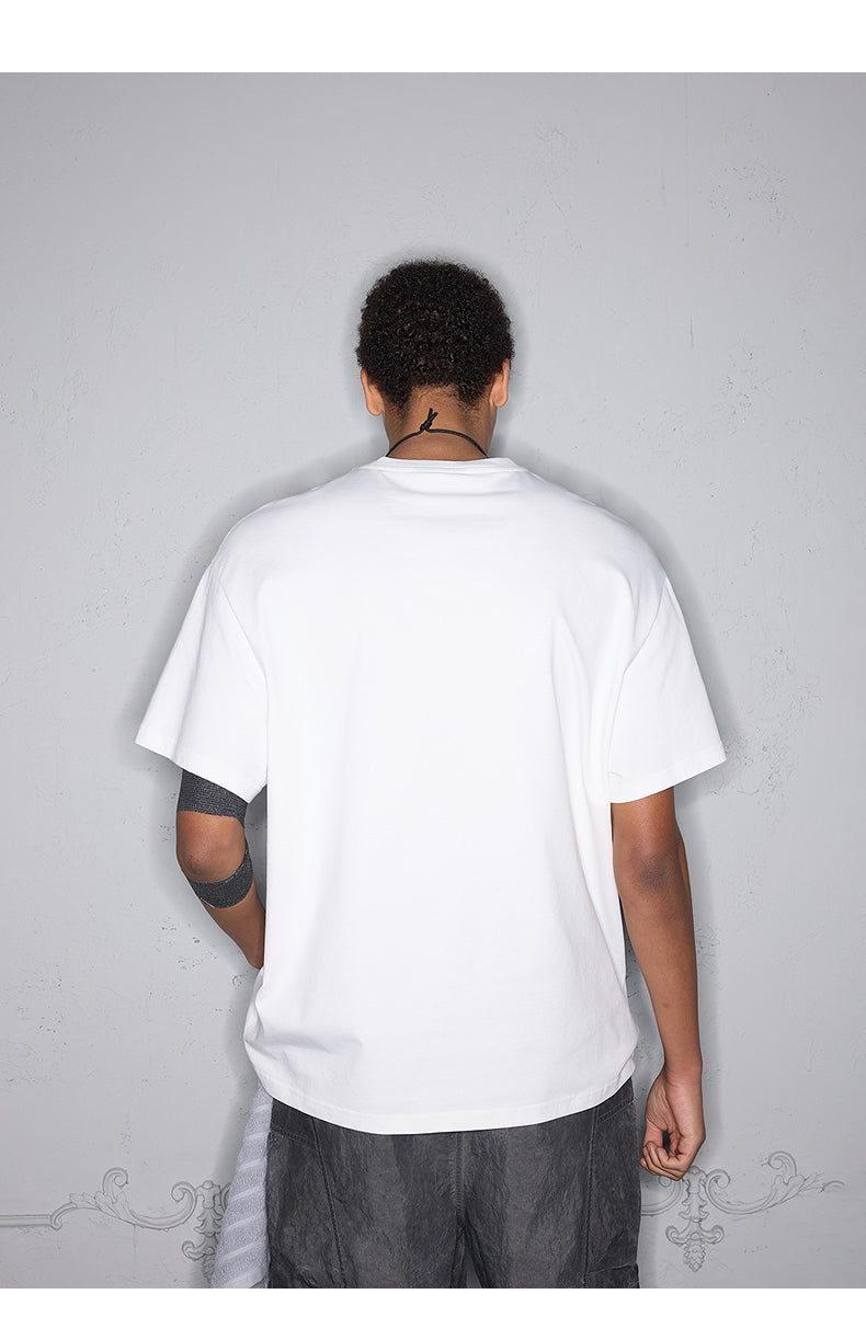 Mesh Patchwork Print T-Shirt