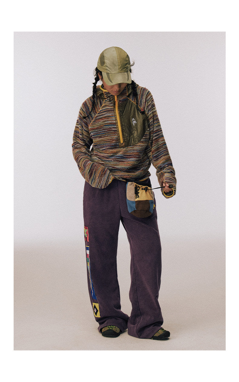 Beaded Flag Flare Sweatpants