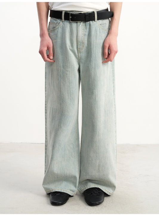 Bamboo-Print Denim Pants