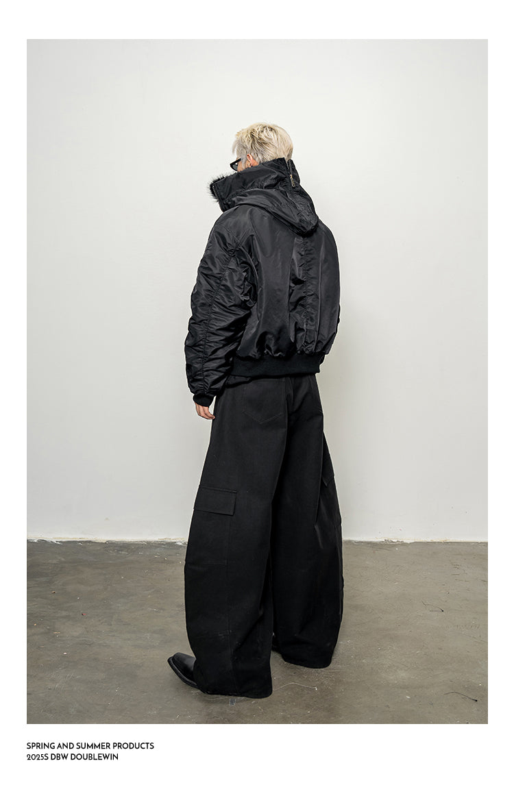 Large Fur Flight Jacket