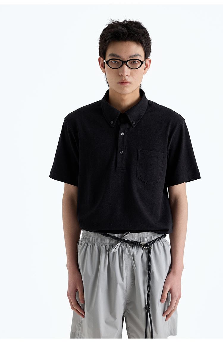 Cotton blend polo shirt
