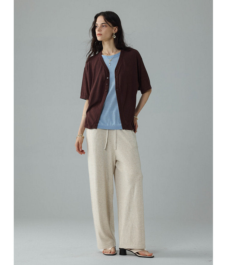 Half-front knit shirt