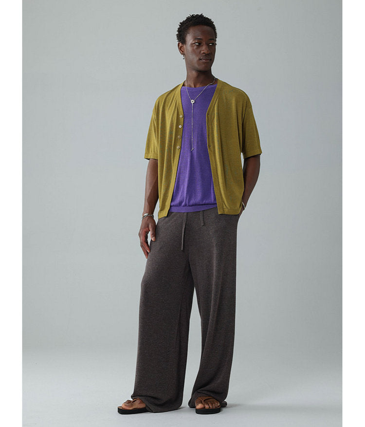 Half-front knit shirt
