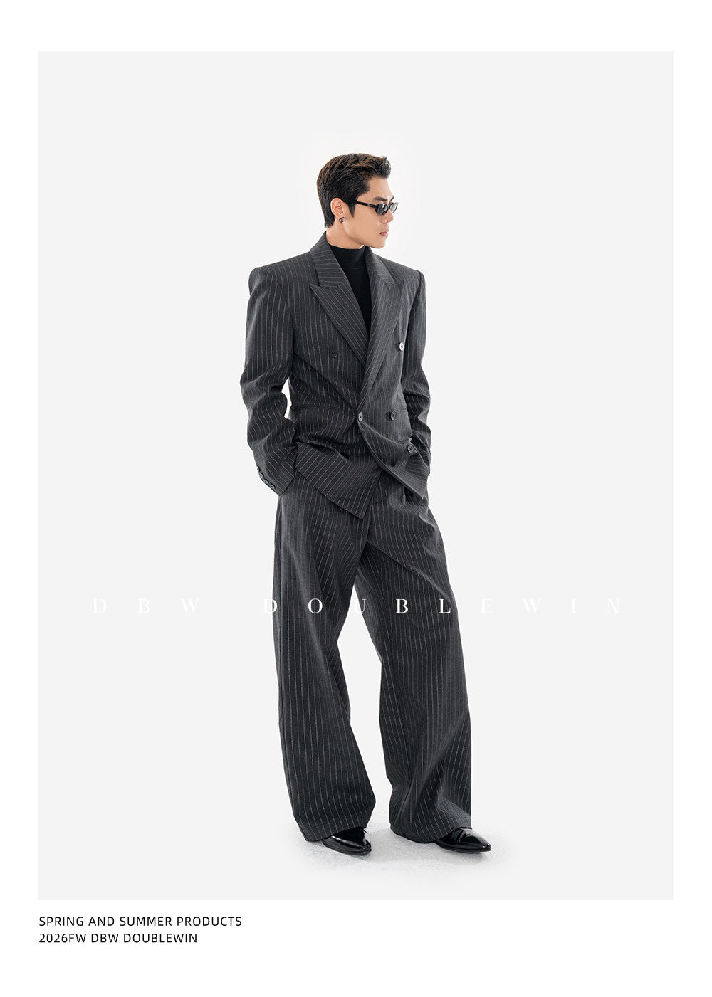 Wide-Shoulder Suit Set