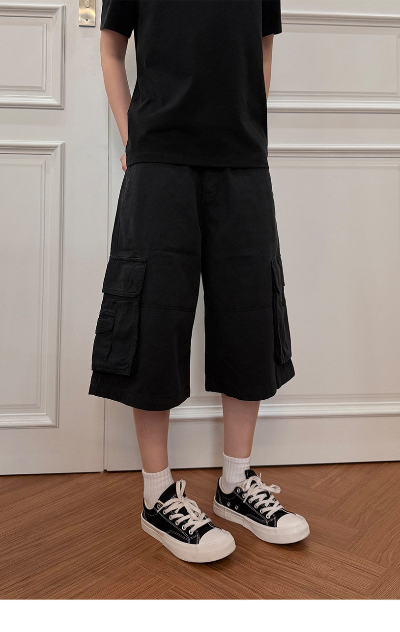 Multi-Pocket Workwear Shorts