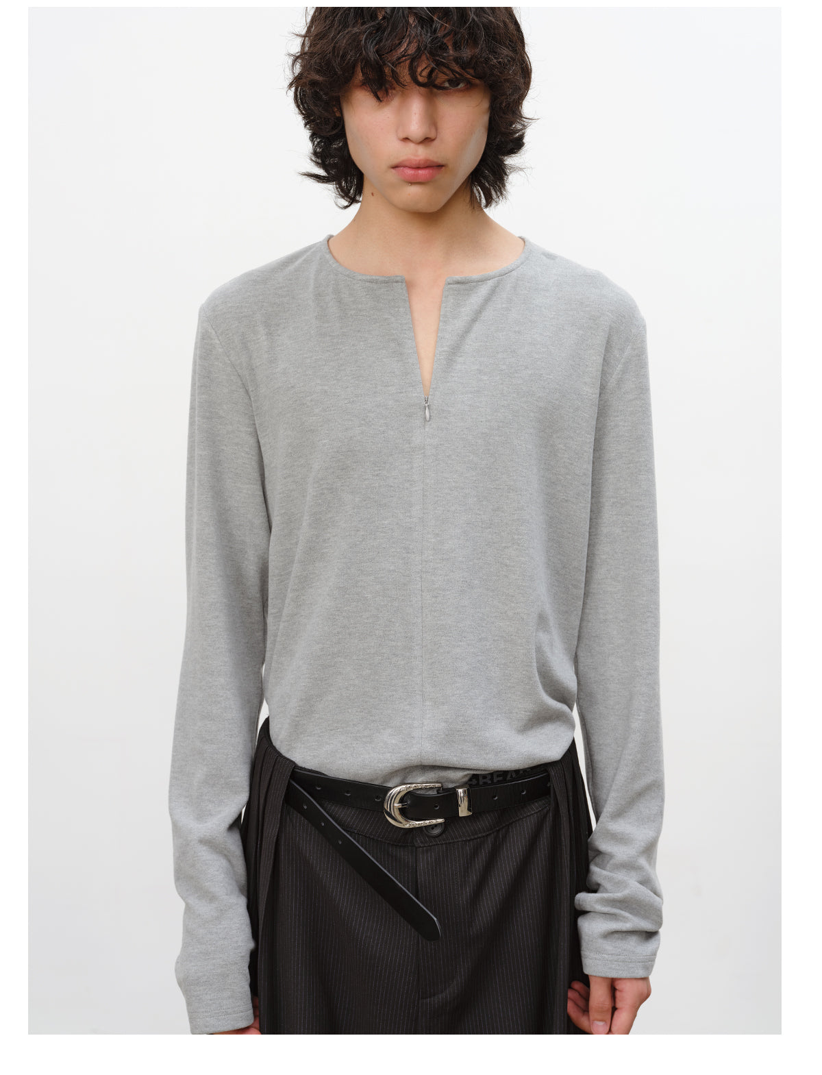 Half-Zip Round Neck Shirt