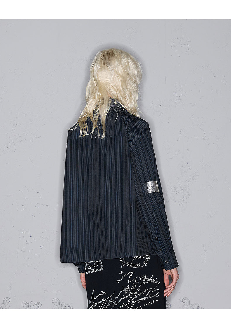 Street Contrast Stripe Shirt