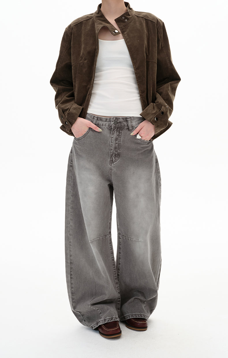 Retro-Washed White Machete Jeans