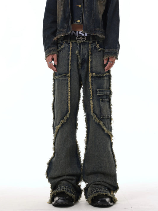 Washed Old Tassel Bootcut Jeans