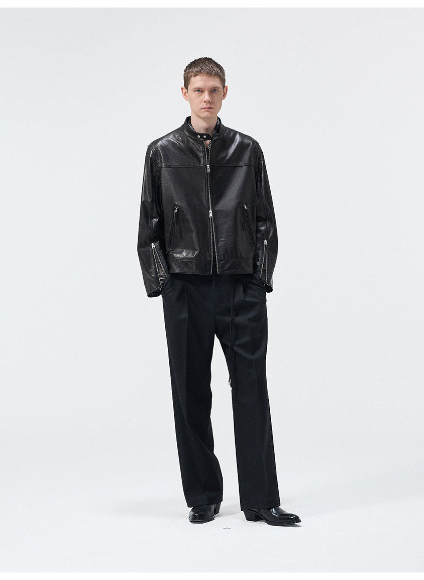 Imported Leather Short Jacket