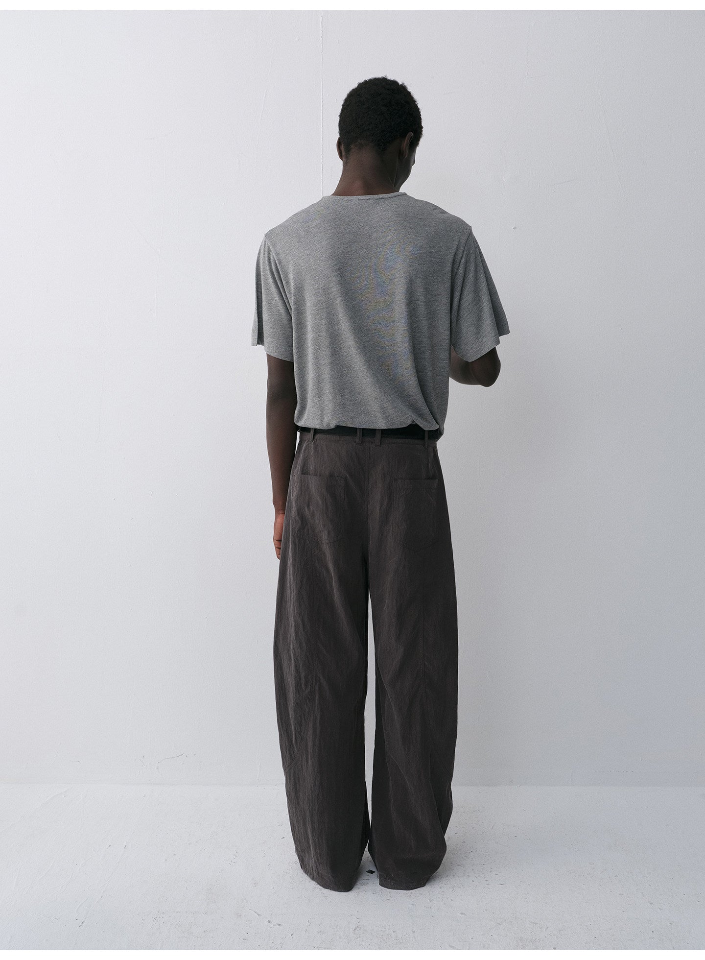 Henry-Collar Drop-Shoulder T-Shirt
