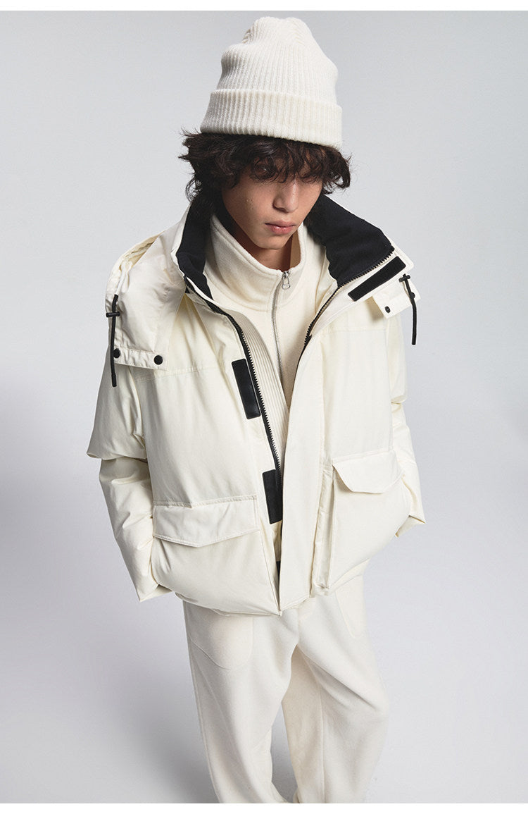 Zip-Up Half Platform Fleece Hoodie