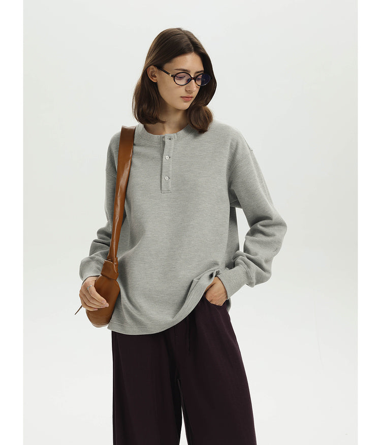 Henry Collar Basic T-Shirt