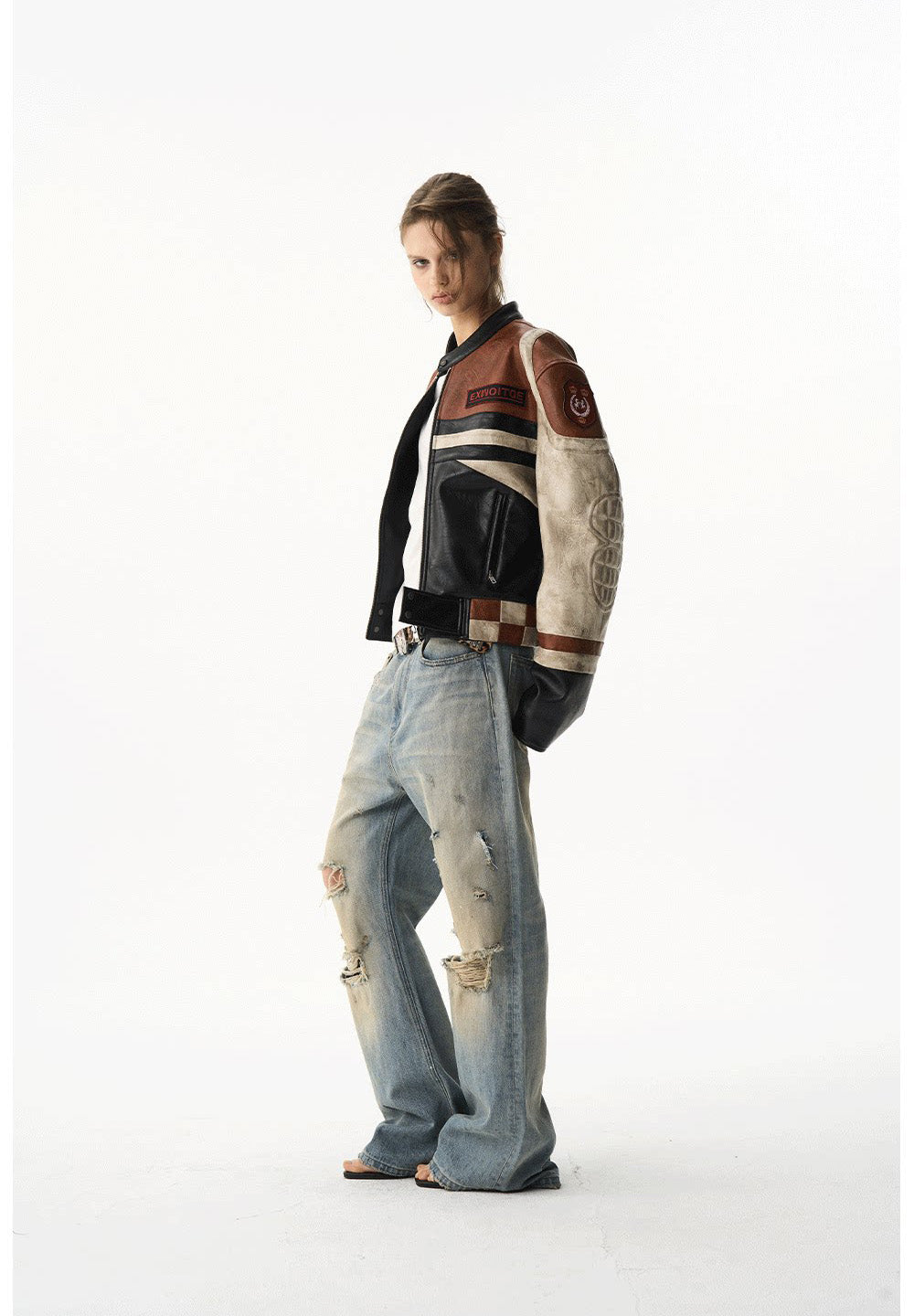 Distressed Leather Jacket
