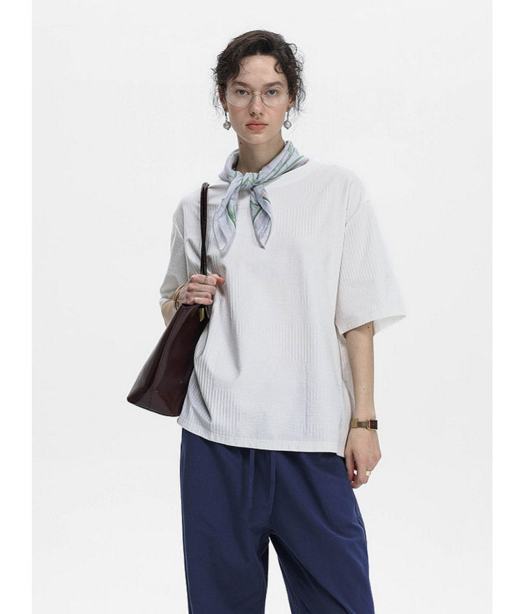 Basic and Simple Round-Neck T-Shirt