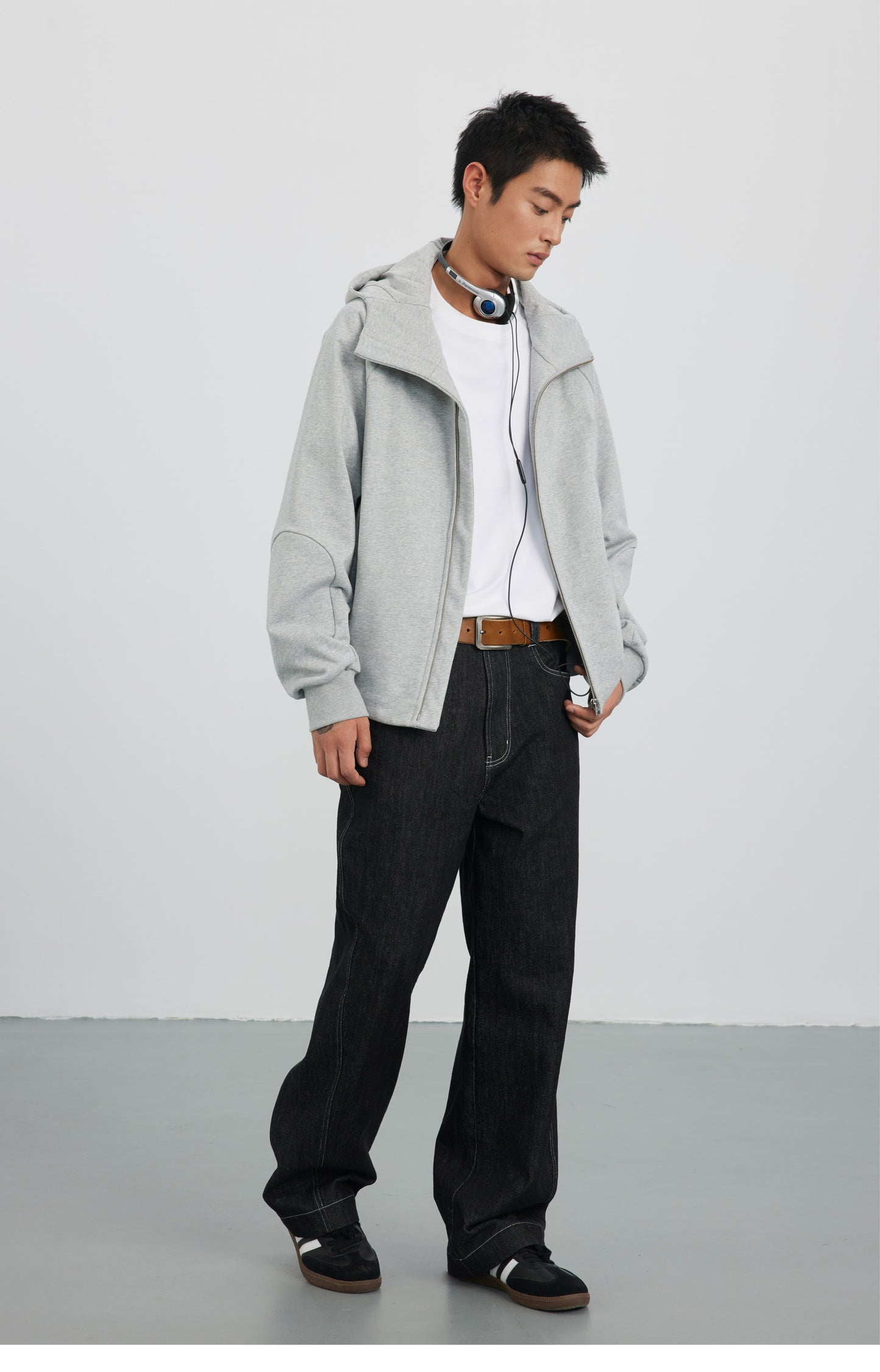 Turtleneck Hooded Sweatshirt