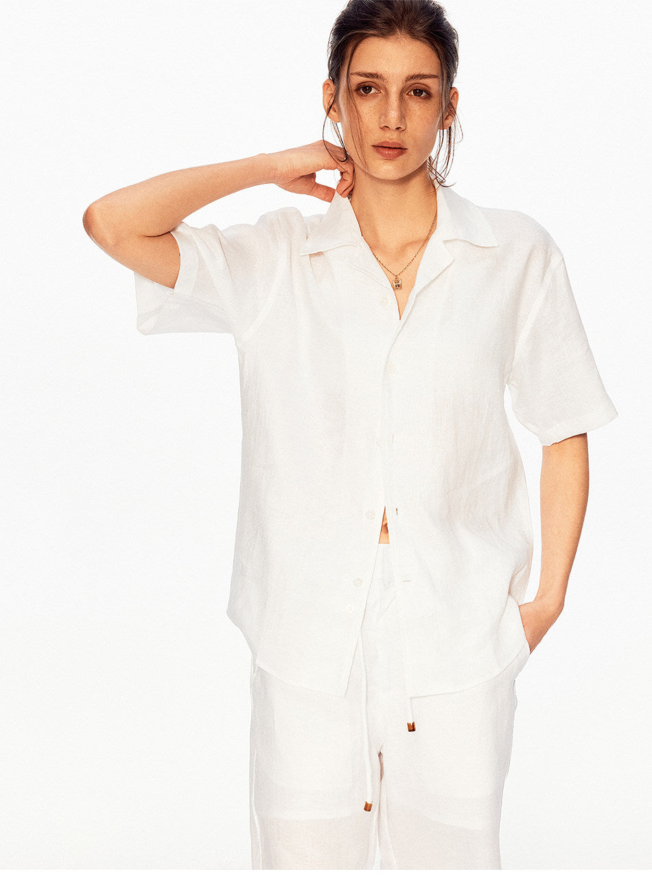 Seagull Collar Casual Shirt