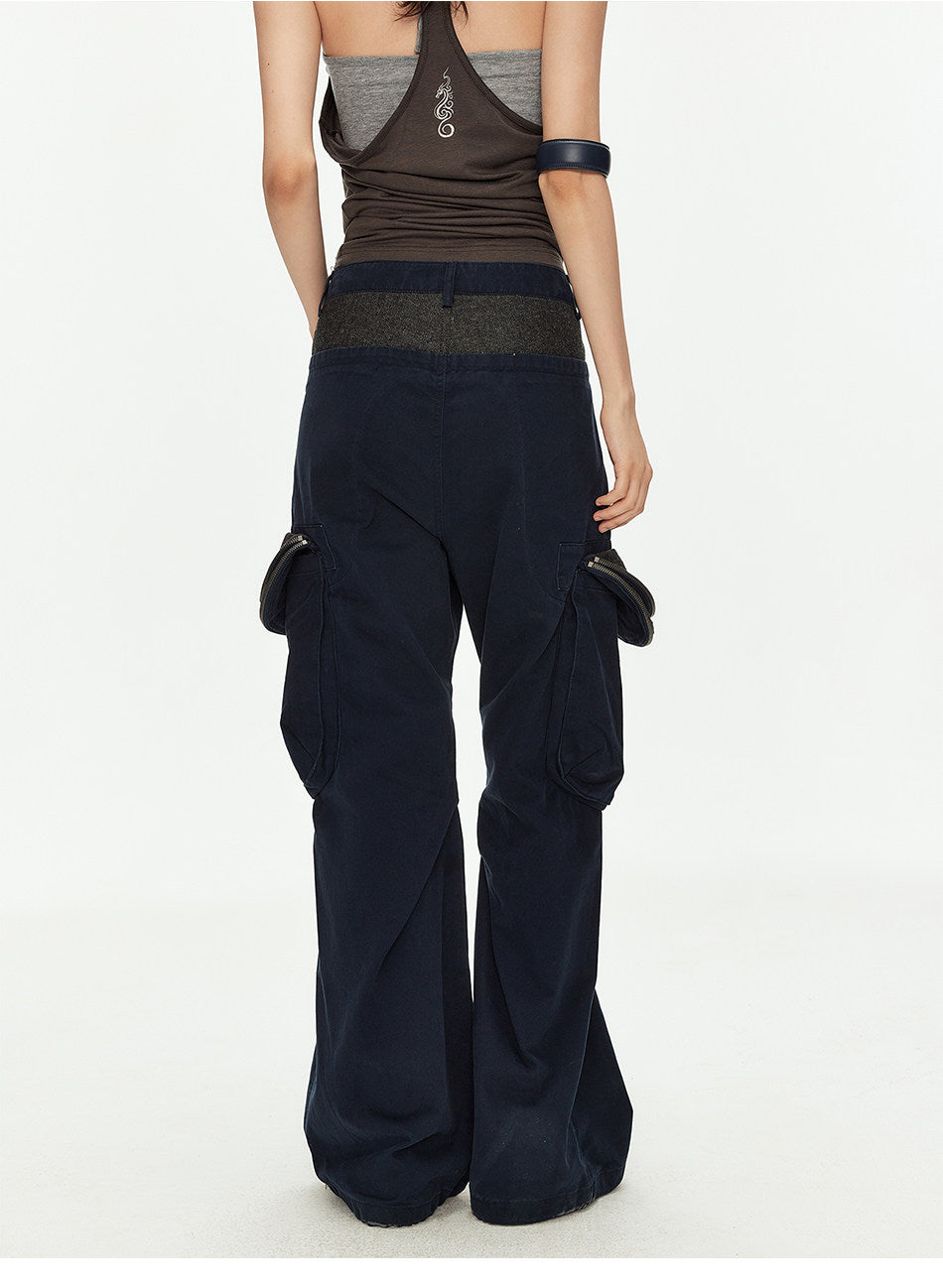 Casual Pants with Double Zippers