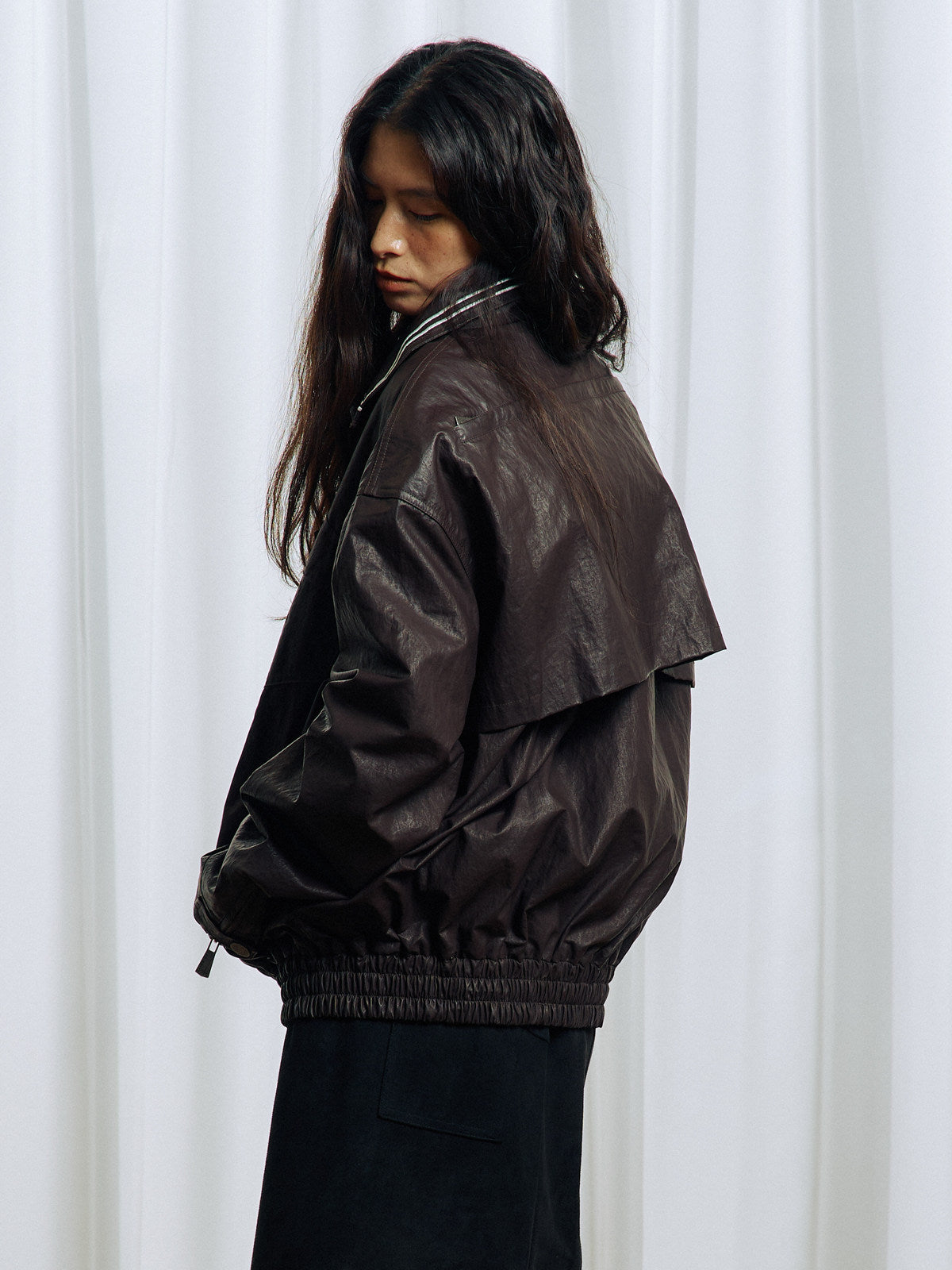 Waxed Leather Coated Jacket