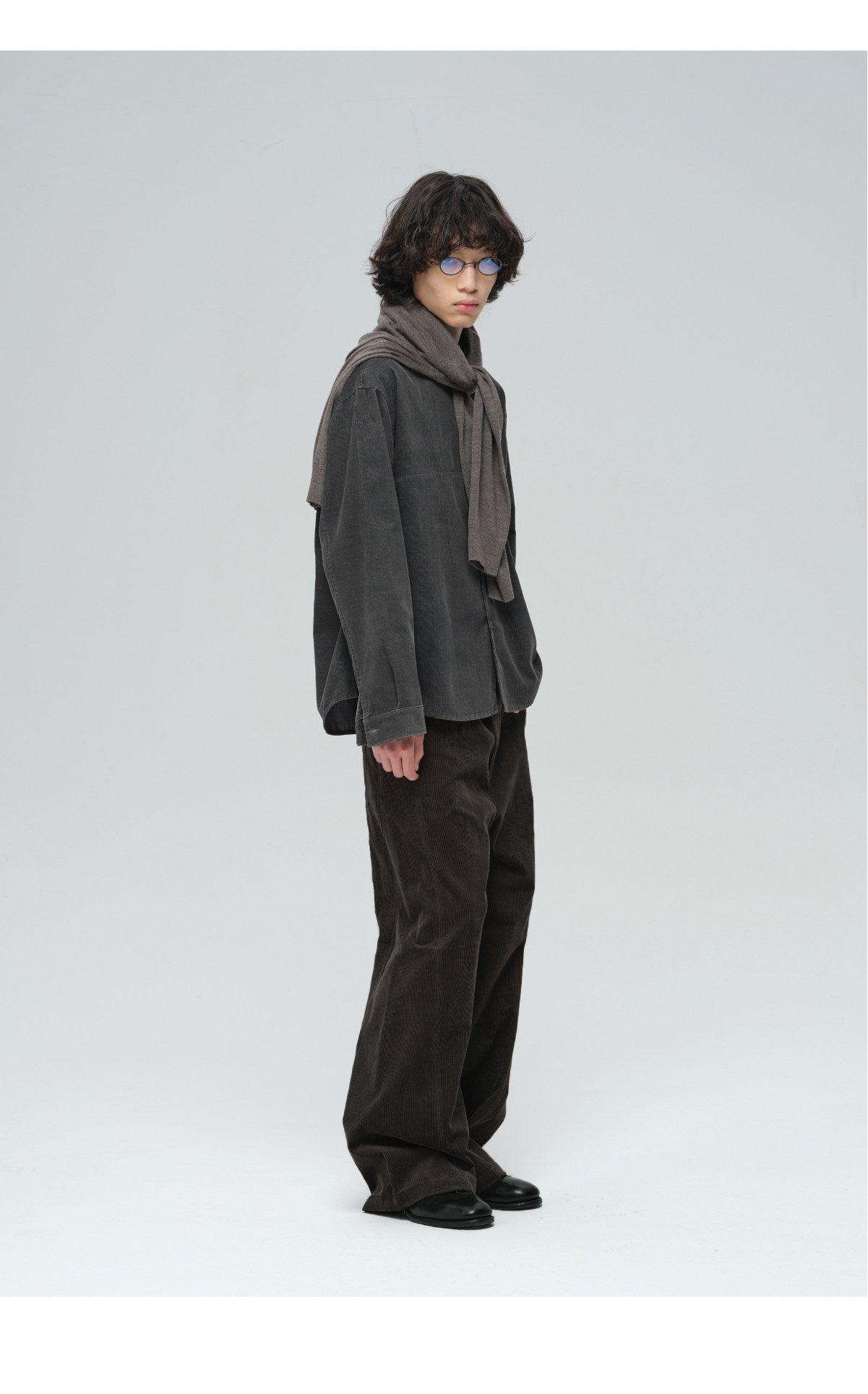 Pleated Corduroy Shirt