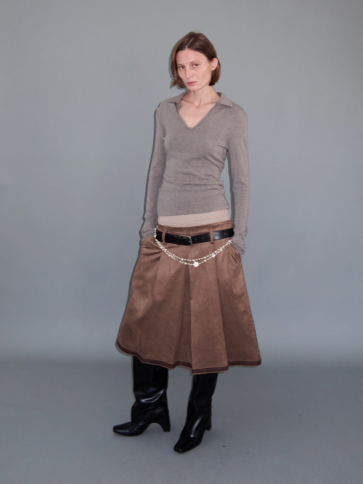 Small-Sized U-Neck T-Shirt