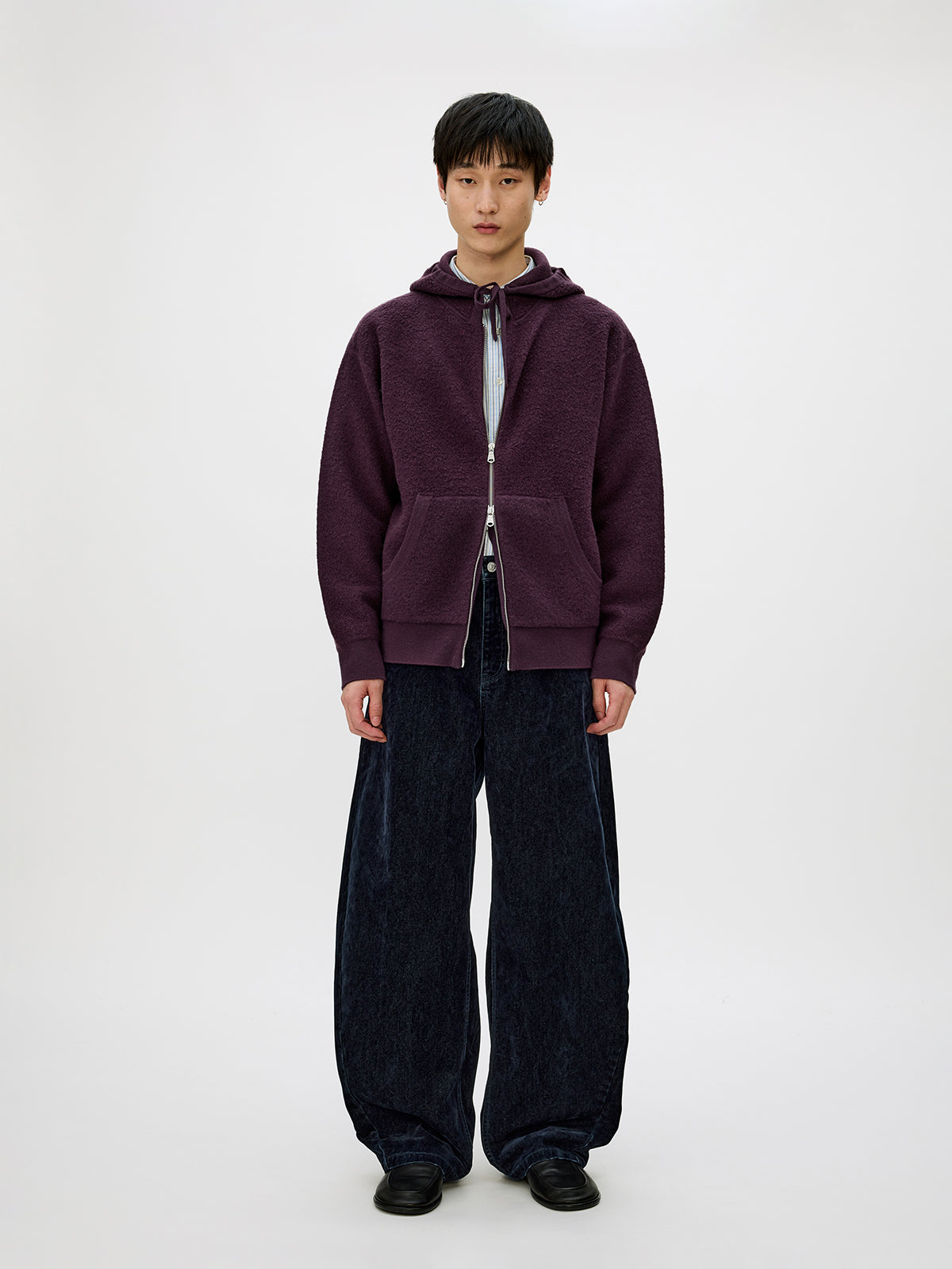 Zip-Up Hooded Cardigan