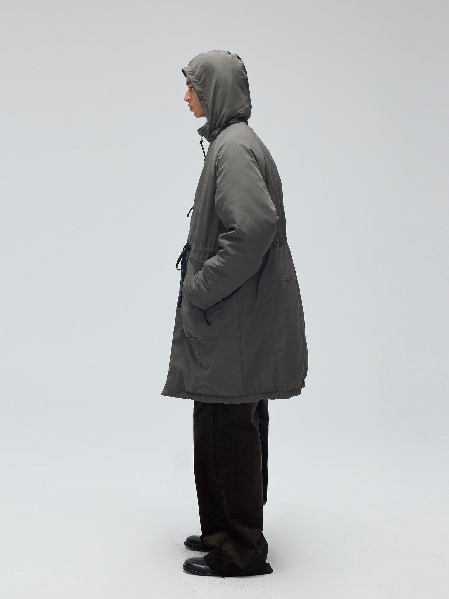 Mid-length Stand Collar Casual Coat