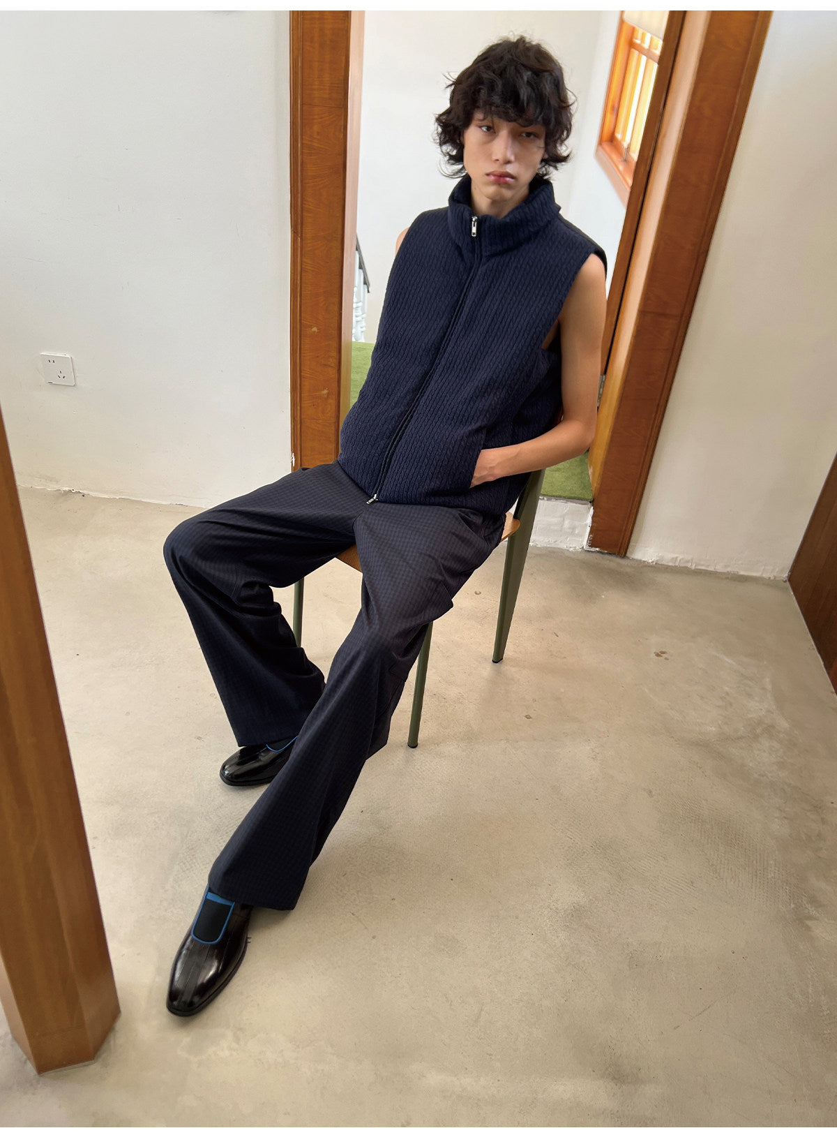 Patchwork Side-Pocket Casual Pants
