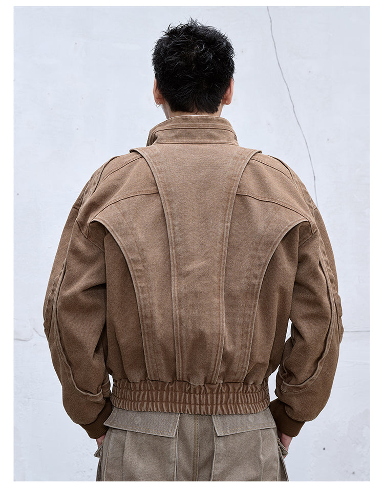 Deconstructed heavy bomber jacket