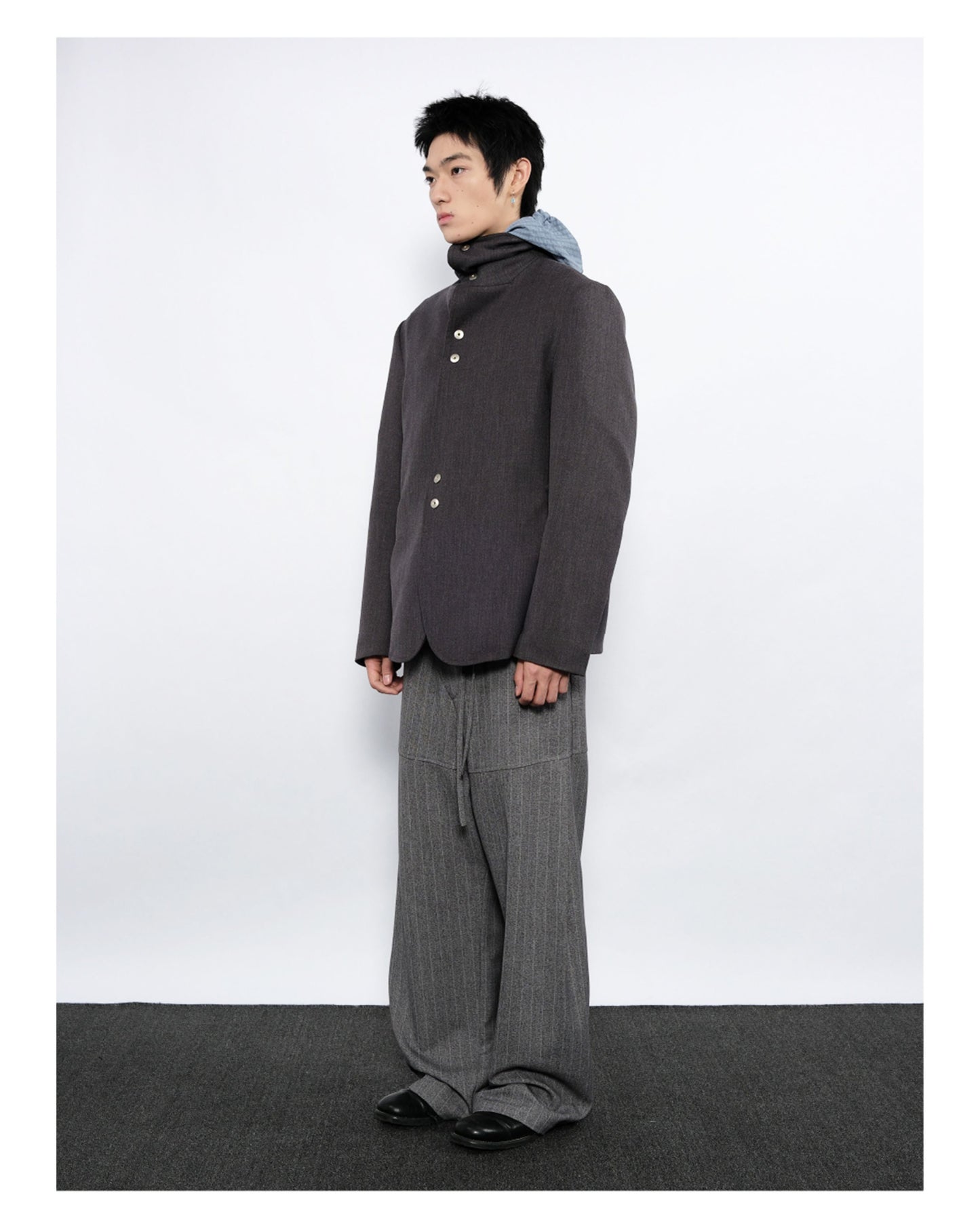 Wide-Stripe Casual Pants