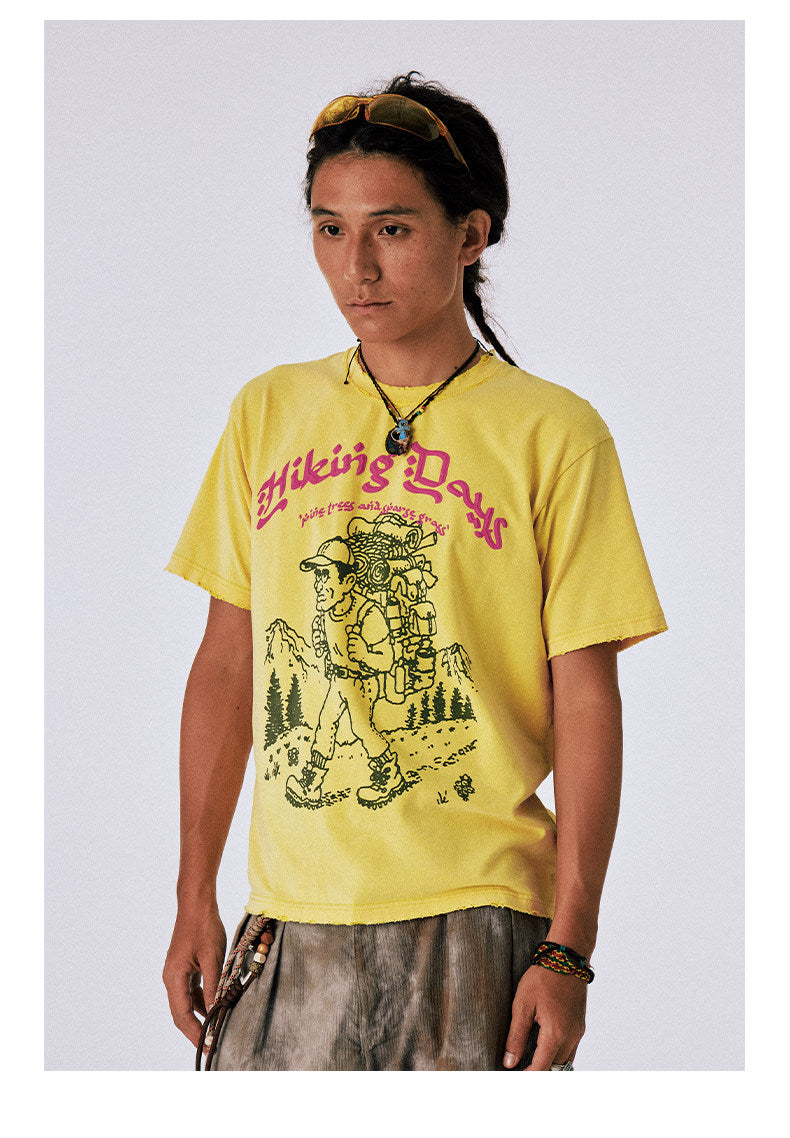 Distressed Print T-Shirt