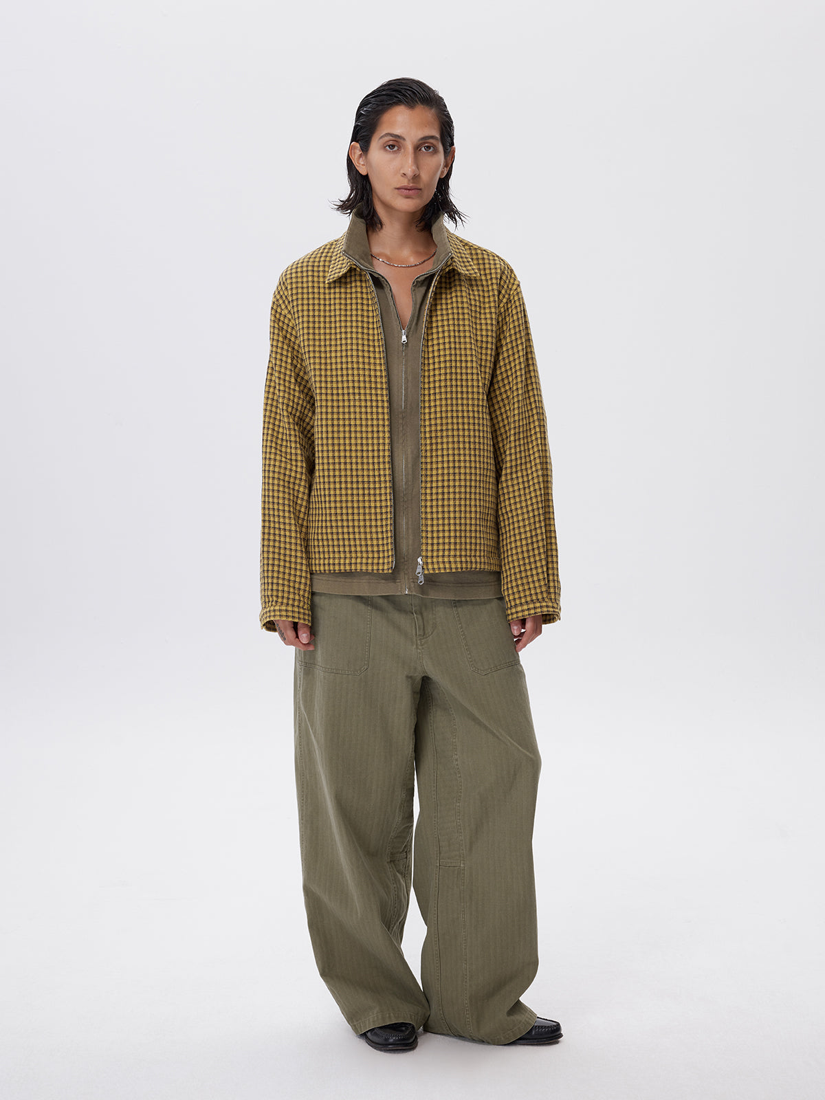 Cotton Check Pattern Jacket