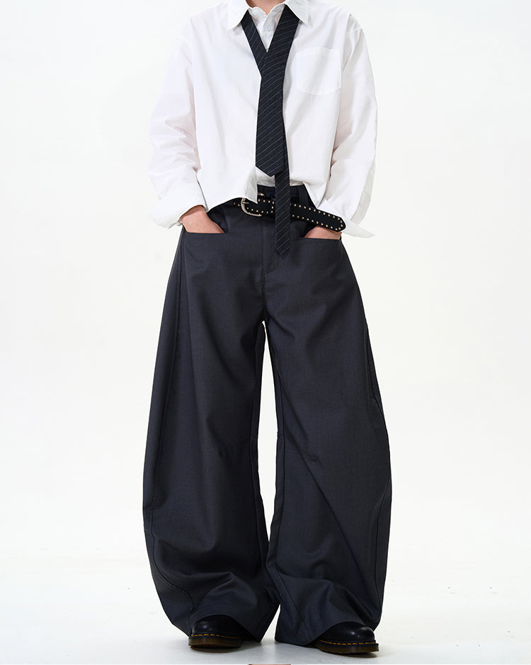 Clean Fit Draped Scimitar Casual Pants