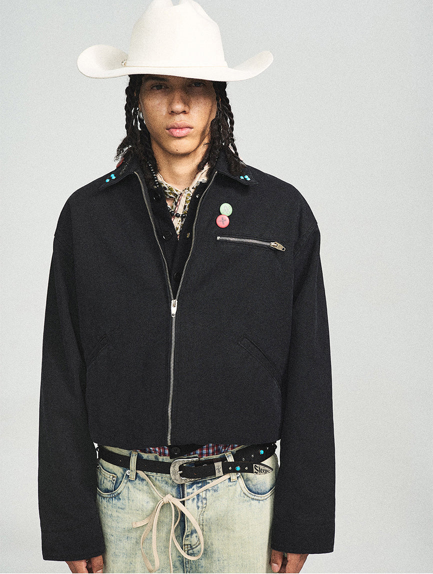 Vintage lapel washed jacket