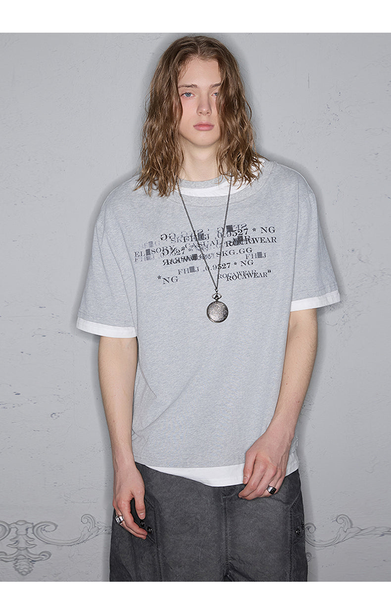 Faux two-piece T-shirt