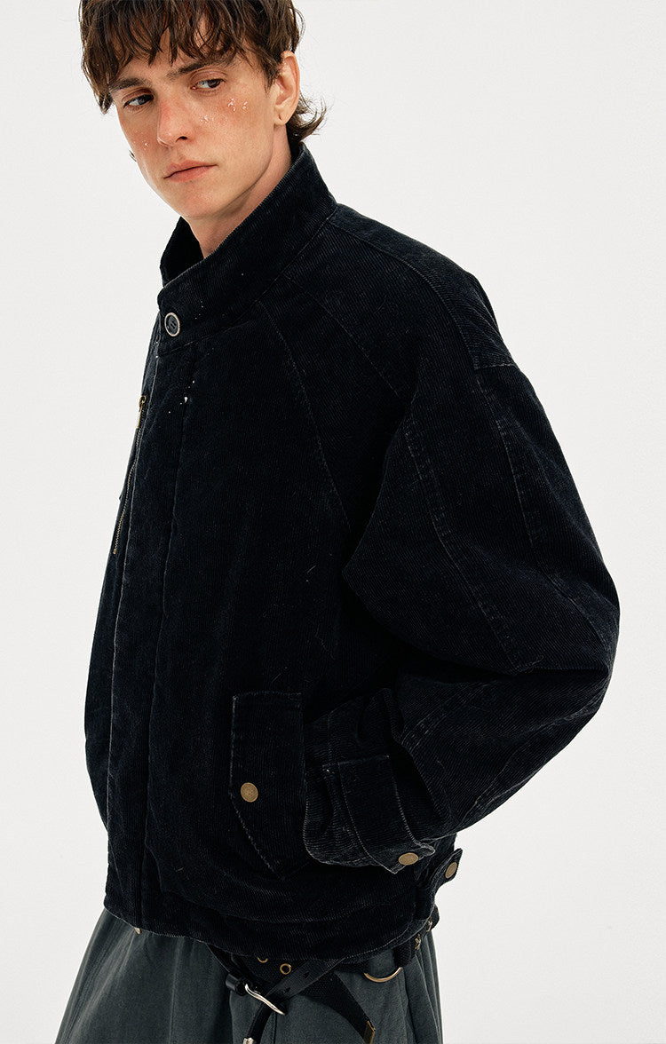 Stand Collar Corduroy Jacket
