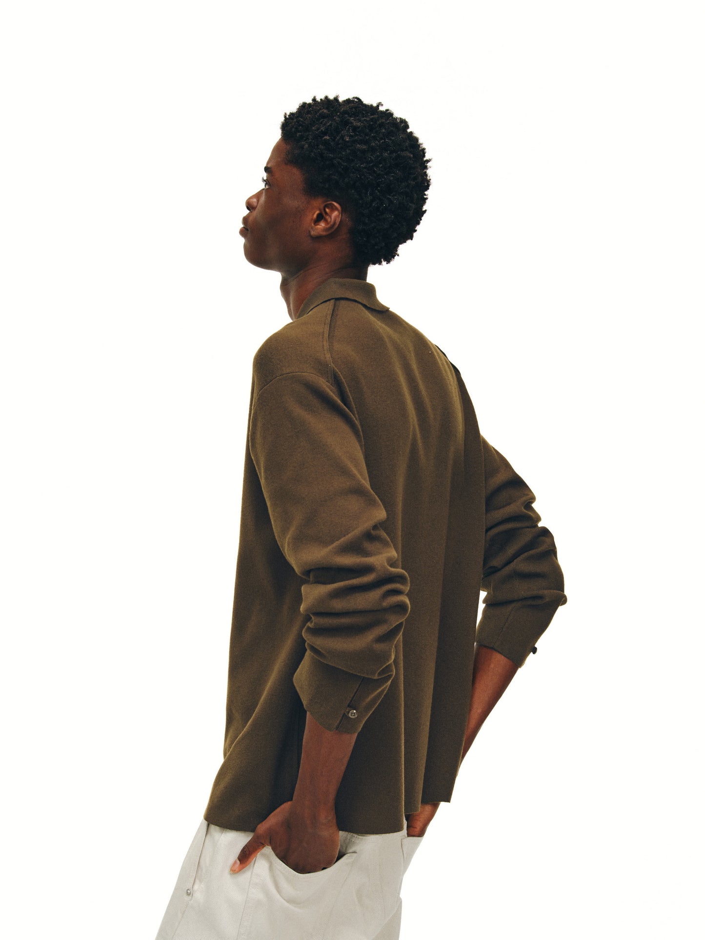 Simple Wool Knit Shirt