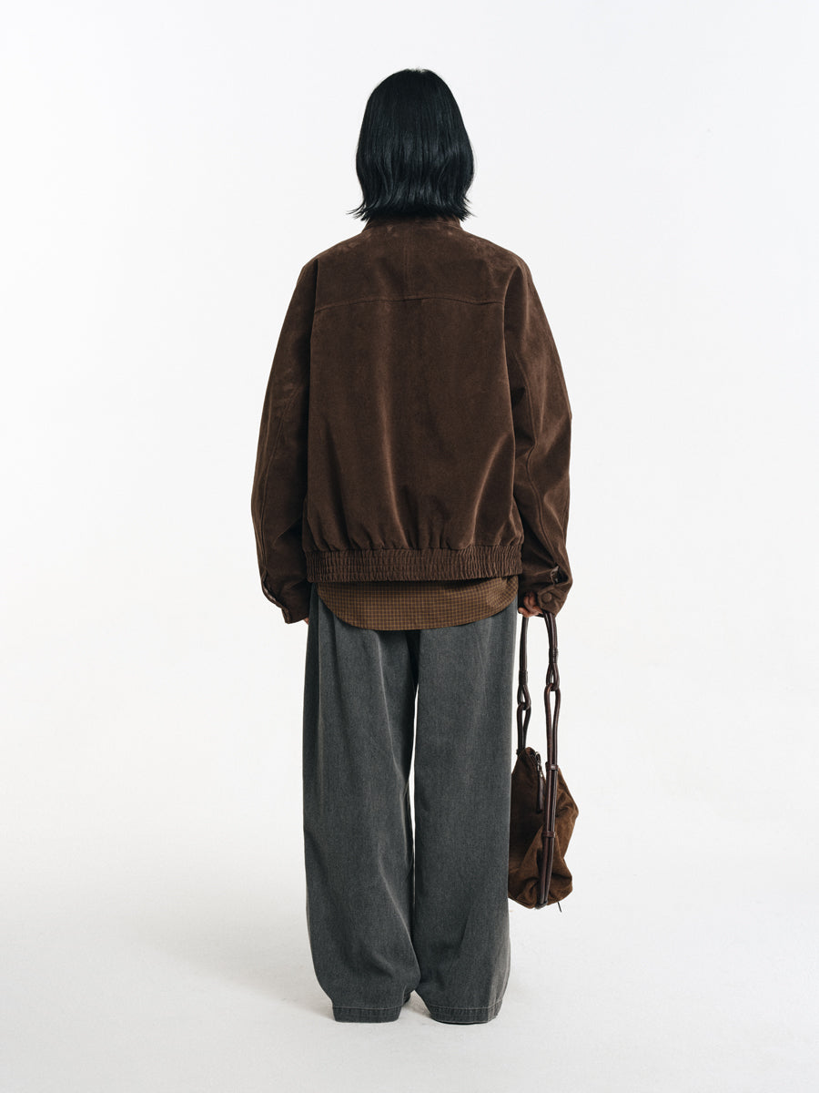 Suede Harrington Jacket