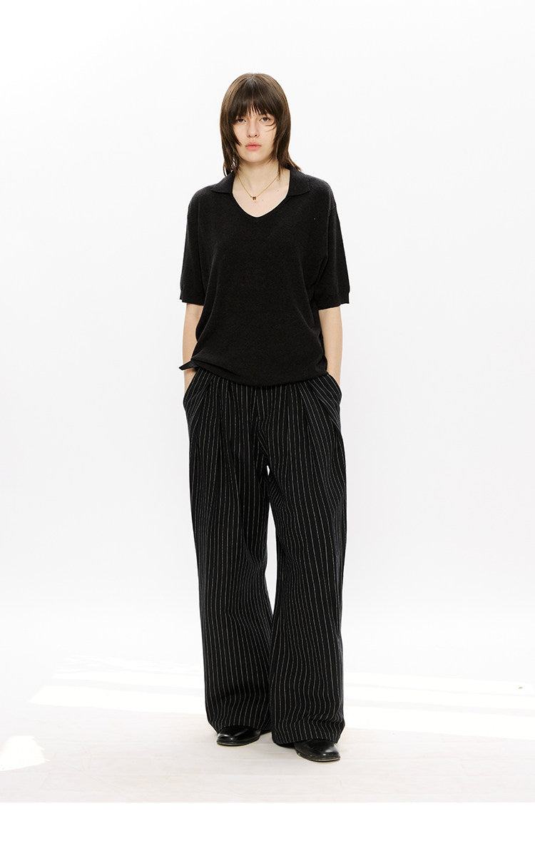 Striped Linen Casual Pants